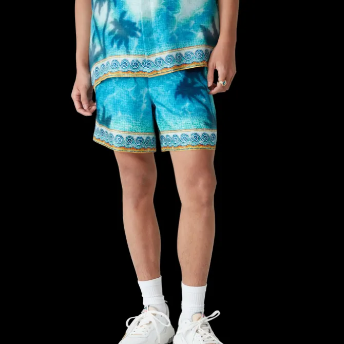Poolside Emblem Silk Shorts