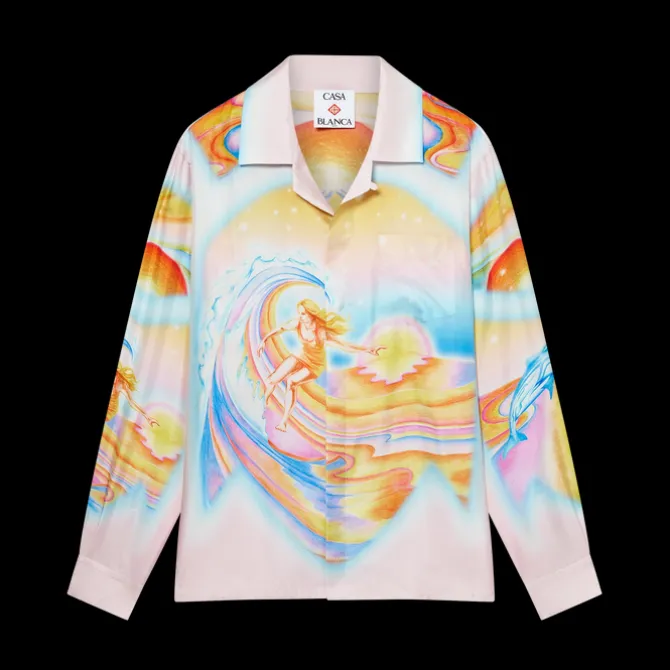 Psychedelic Nirvana Long Sleeve Silk Shirt