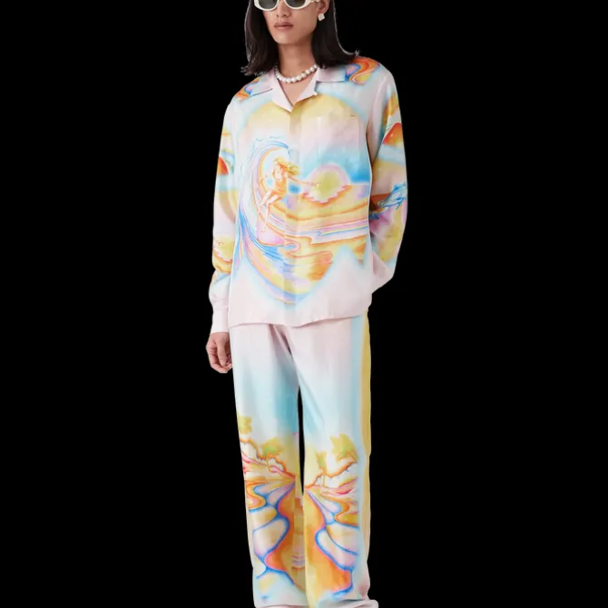 Psychedelic Nirvana Long Sleeve Silk Shirt
