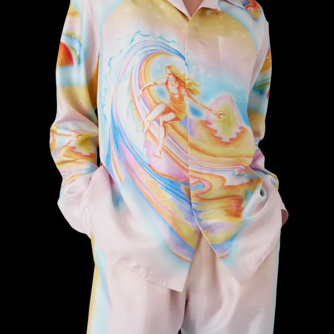 Psychedelic Nirvana Long Sleeve Silk Shirt