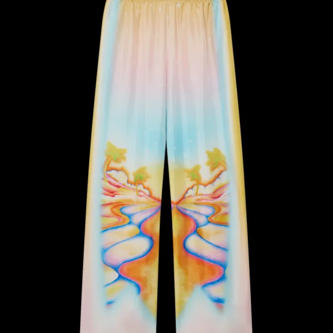 Psychedelic Nirvana Silk Trousers