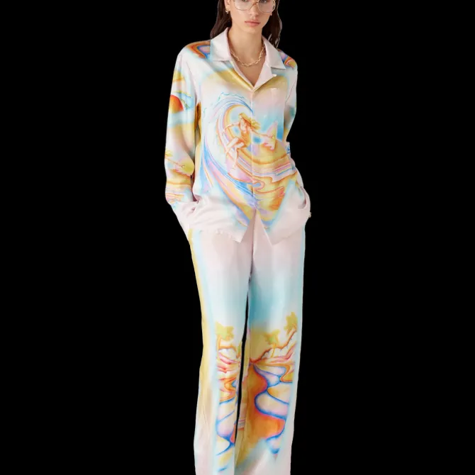Psychedelic Nirvana Silk Trousers