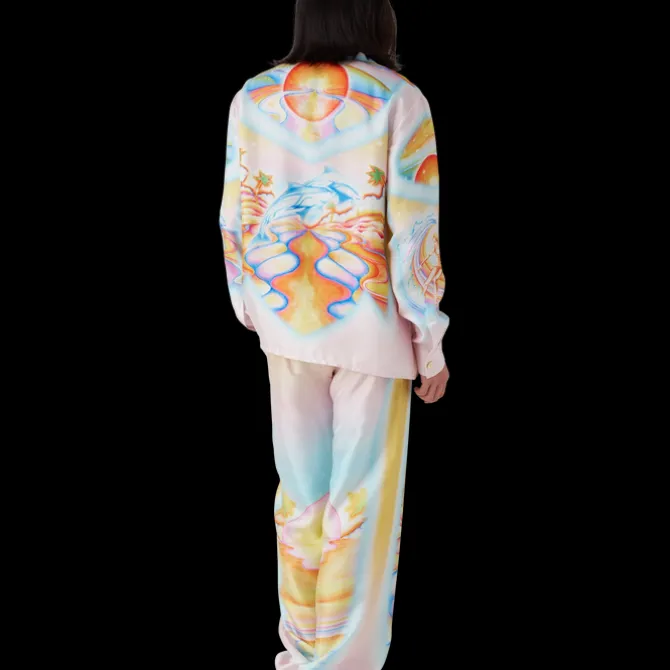 Psychedelic Nirvana Silk Trousers
