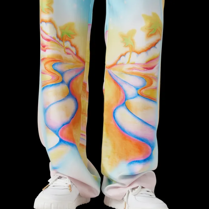 Psychedelic Nirvana Silk Trousers