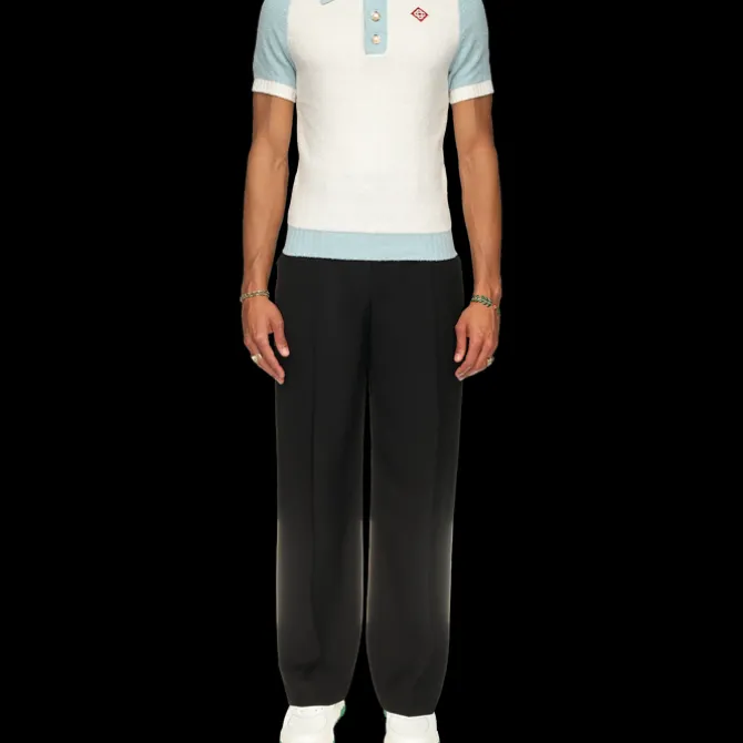 Raglan Boucle Polo Shirt