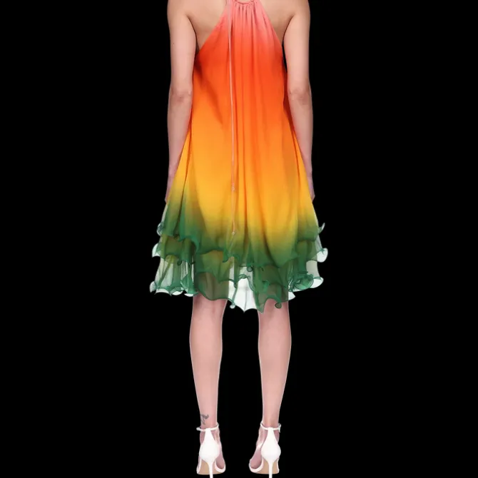 Rainbow Gradient Cocktail Dress
