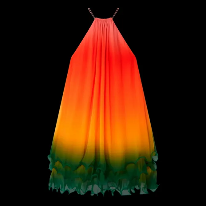 Rainbow Gradient Cocktail Dress