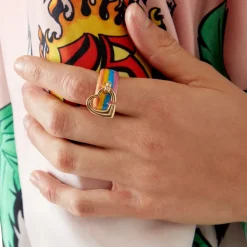 Rainbow Heart Ring