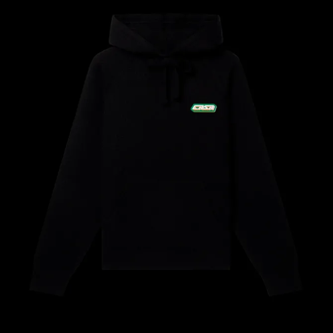 Rib Effect Hooded Sweatshirt