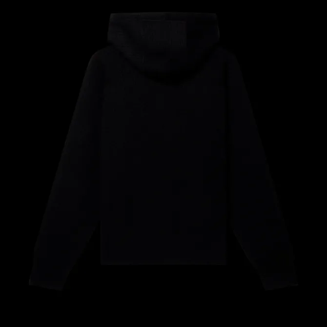 Rib Effect Hooded Sweatshirt