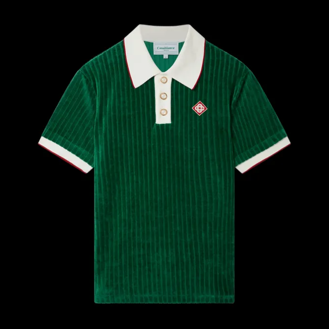 Rib Velour Polo Shirt