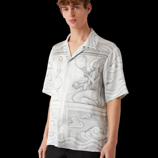 Sacred Stone Short Sleeve Silk Shirt