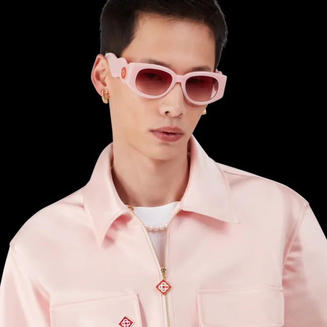 Satin Quarter Zip Short Sleeve Shirt