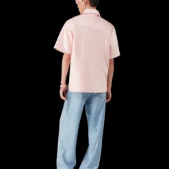 Satin Quarter Zip Short Sleeve Shirt