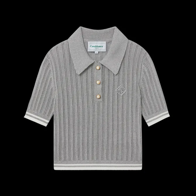 Silver Short Sleeve Polo Shirt