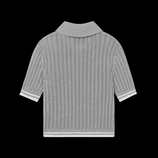 Silver Short Sleeve Polo Shirt