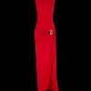 Sleeveless Side Split Column Dress