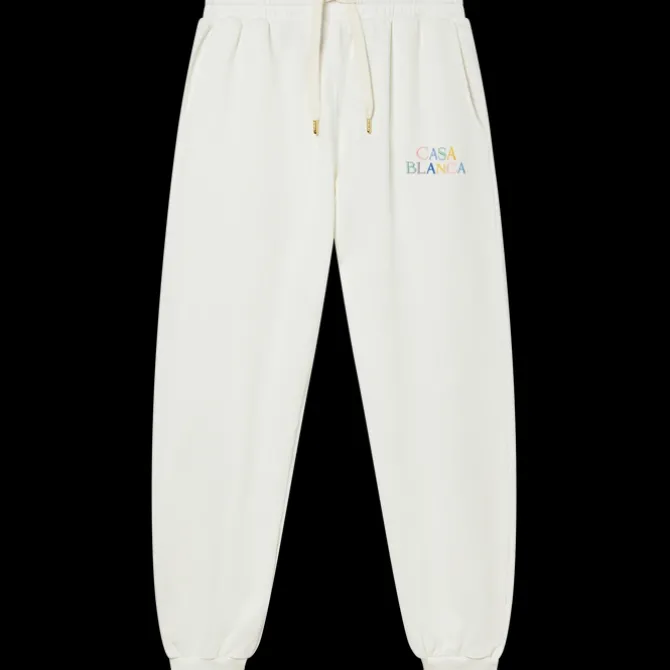 Stacked Logo Embroidered Sweatpants