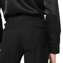 Straight Leg Silk Trousers