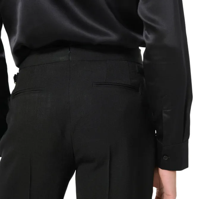 Straight Leg Silk Trousers