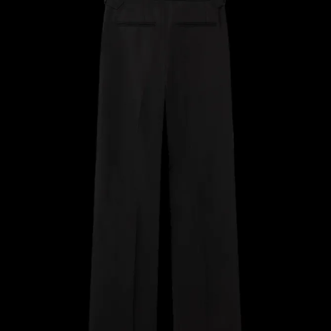 Straight Leg Silk Trousers