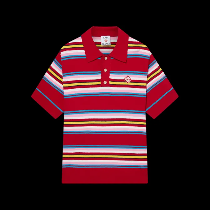 Stripe Oversized Polo Shirt