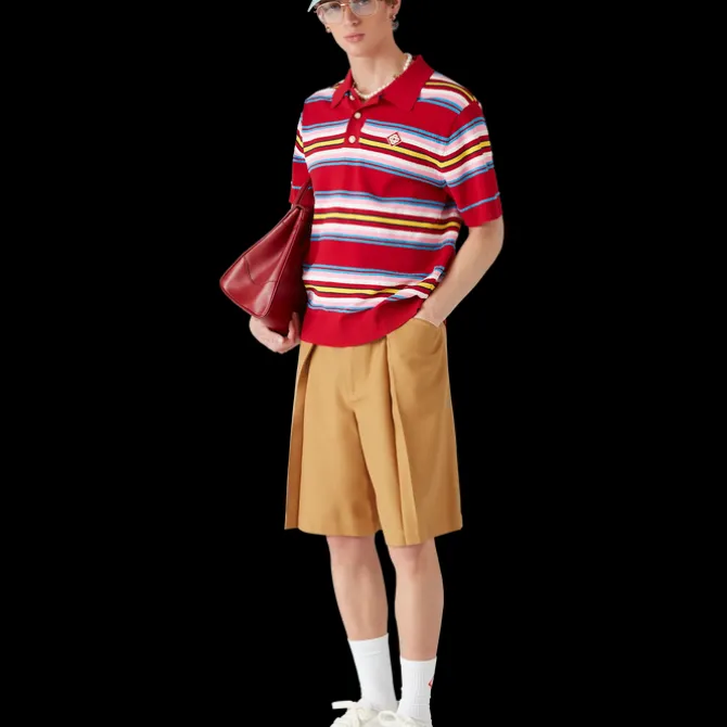 Stripe Oversized Polo Shirt