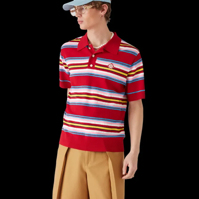 Stripe Oversized Polo Shirt