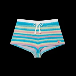 Stripe Towelling Mini Shorts
