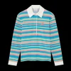 Stripe Towelling Polo Shirt