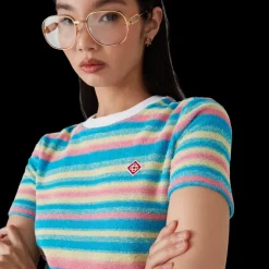 Stripe Towelling Top