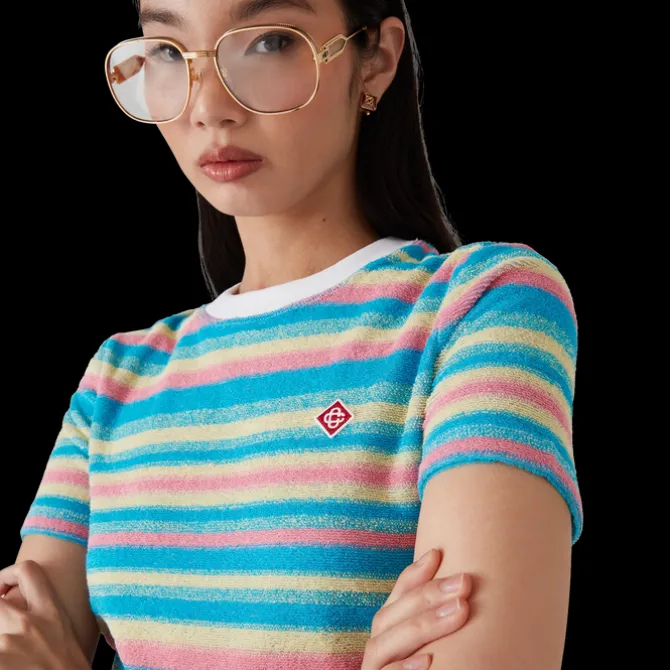 Stripe Towelling Top