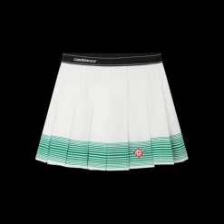 Striped Pleated Skirt