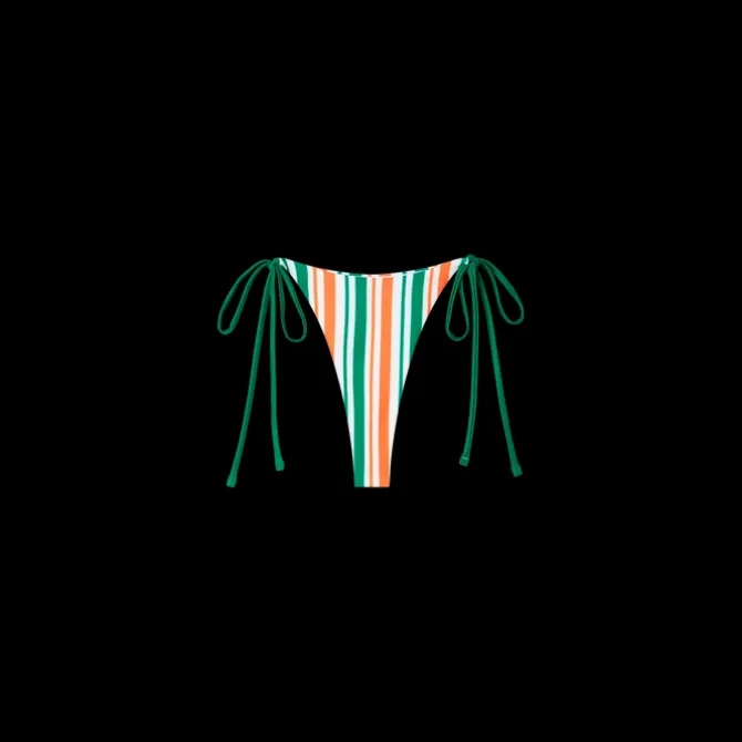 Striped String Bikini Bottom