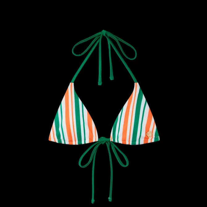 Striped String Bikini Top