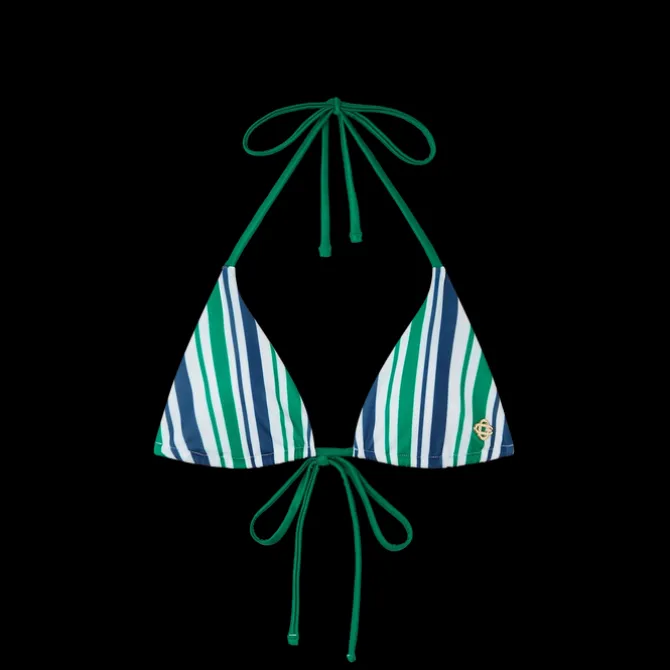 Striped String Bikini Top
