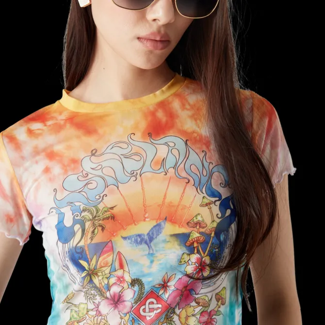 Surf Trip Tie Dye Mesh T-Shirt