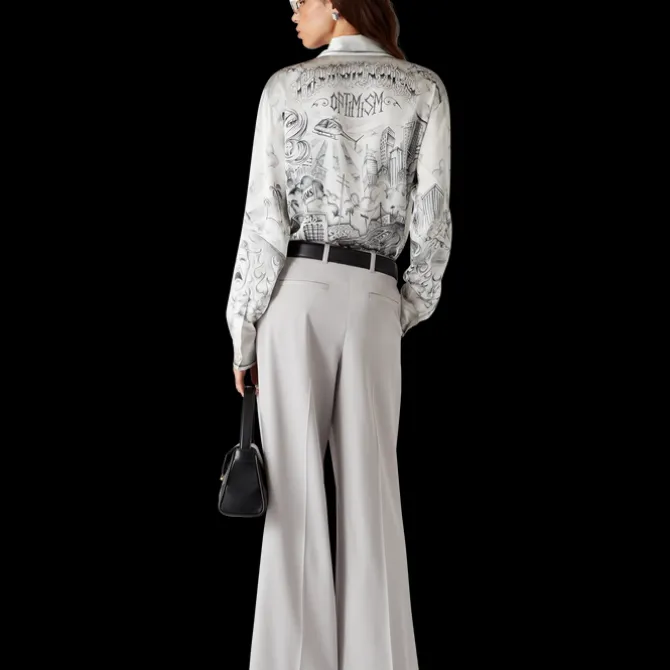 Tattoo Long Sleeve Silk Shirt