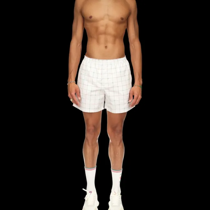 Tennis Check Swim Trunks
