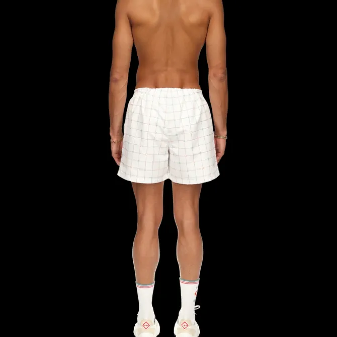 Tennis Check Swim Trunks