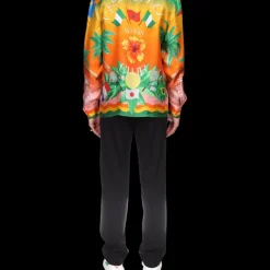 Tennis Club En Fleur Silk Shirt
