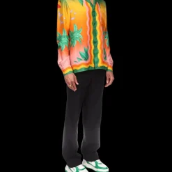 Tennis Club En Fleur Silk Shirt