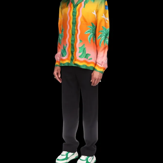 Tennis Club En Fleur Silk Shirt