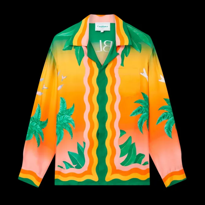 Tennis Club En Fleur Silk Shirt