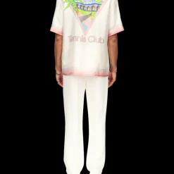 Tennis Club Icon Short Sleeve Silk Shirt