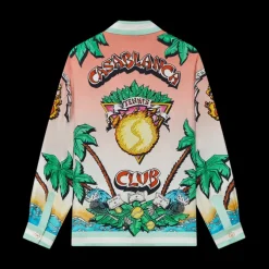 Tennis Club Long Sleeve Silk Shirt
