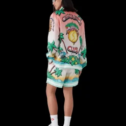 Tennis Club Long Sleeve Silk Shirt