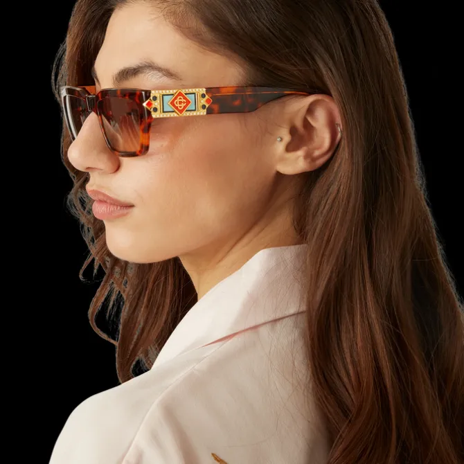 Tortoiseshell The Square Metope Sunglasses