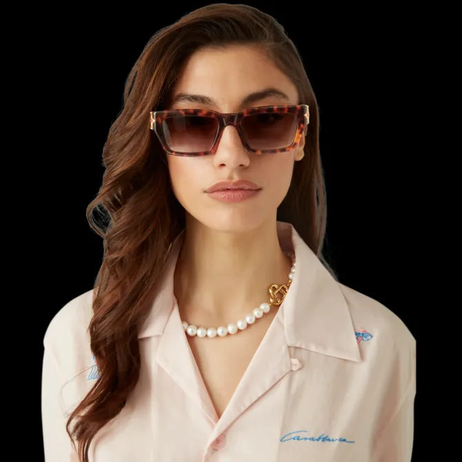 Tortoiseshell The Square Metope Sunglasses