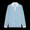 Velour Stripe Polo Shirt